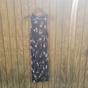 Hot Topic Floral Skull Print Sleeveless Open Front Kimono Cardigan Womens Size M
